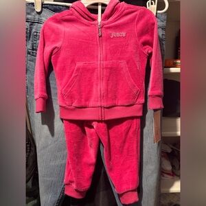 Juicy Couture Kids Fuchsia Sweatpants Set